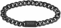HUGO BOSS Stílusos fekete férfi karkötő Chain Link 1580145 (Hossz 19 cm)