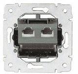 Legrand Galea adatcsatlakozó dugalj betét UTP 2xRJ45 8(8) Cat6 csavaros LEGRAND - 775830 (775830)