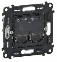 Legrand ValenaInMatic adatcsatlakozó dugalj UTP RJ45 8(8) Cat6A(IEC) fekete csavaros LEGRAND - 753045 (753045)