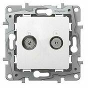 Legrand Niloé antenna aljzat TV-R süllyesztett fehér 2-kimenet átmenő 14dB/860MHz LEGRAND - 664561 (664561)