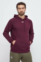 Under Armour felső Rival Fleece bordó, sima, kapucnis, 1379757 - burgundia S