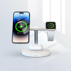 Dux Ducis Technology Duzzona - Wireless Charging Station 3in1 (W9) - iPhone / Apple Watch / AirPods, 15W - fehér