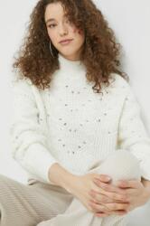 Superdry pulóver női, fehér, félgarbó nyakú - fehér L