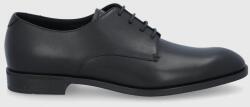 Emporio Armani bőr félcipő fekete, férfi - fekete Férfi 46 - answear - 97 990 Ft