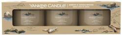 Yankee Candle Home&Lifestyle Set 3 Votive Amber Sandalwood Lumanari ă