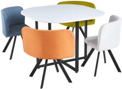  Set de mobilier dining 1+4 alb/culori mixte BEVIS NEW