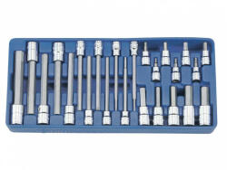 Genius Tools set de biți imbus în soclu crowa, 3/8" și 1/2", 24 de bucăți (BS-3424H) (MK-BS-3424H)
