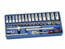 Genius Tools set de cap de cioară, metric, lung și normal, 3/8", 35 de bucăți (EU-335M) (MK-EU-335M) Cheie tubulara
