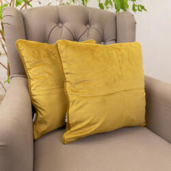 Hiko Set 2 perne decorative cu fata detasabila, Hiko COMFY catifea mustar auriu (10005492)