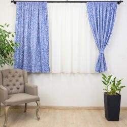 Hiko Set 5 piese draperii bumbac, scurte Hiko Nostalgie Garden Byzantine cu doua bentite si o perdea Ana Soft, cu rejansa (10005260)
