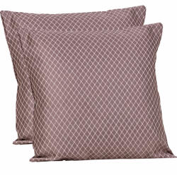 Hiko Set doua perne decorative cu fata detasabila, Hiko ROYAL ROMB roz 2x40x40cm (10005598)