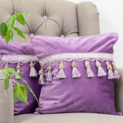 Hiko Set doua perne decorative cu fata detasabila, Hiko Comfy catifea lavanda ice cream 2x40x40cm (10005569)