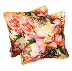 Hiko Set 2 perne decorative cu fata detasabila, Hiko Fantasy orange Blumen (10008324)