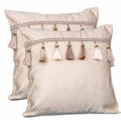 Hiko Set doua perne decorative cu fata detasabila, Hiko ROYAL ROMB crem 2x40x40cm (10005597)
