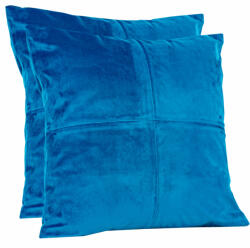 Hiko Set 2 perne decorative cu vipusca si fata detasabila, HIKO Comfy catifea albastru turcoaz (10005514)