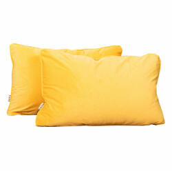 Hiko Set 2 perne decorative 2x40x60cm cu fata detasabila, Hiko COMFY catifea galbena (4115)