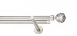  Galerie Crystal de perete, dubla argintiu mat 19mm (10006517) Suport draperie