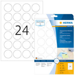 Herma 40 mm-es Herma A4 íves etikett címke, priehladná (číra), (25 ív/doboz) (HERMA 4686) - etikett-cimke-shop