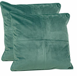 Hiko Set 2 perne decorative XL Hiko Comfy catifea verde deschis 2x50x50cm, cu fata detasabila si vipusca