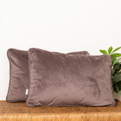 Hiko Set 2 perne decorative 2x40x60cm cu fata detasabila, Hiko COMFY catifea deep taupe (10005503)