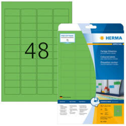 Herma 45, 7*21, 2 mm-es Herma A4 íves etikett címke, zöld színű (20 ív/doboz) (HERMA 4369) - etikett-cimke-shop