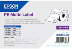 Epson matt, műanyag (PE) etikett címke, 76*51 mm, 535 címke/tekercs (rendelési egység 18 tekercs/doboz) (C33S045550)