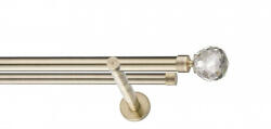  Galerie Crystal de perete, dubla auriu antic 19mm (10006511) Suport draperie
