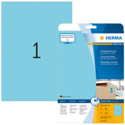 Herma 210*297 mm-es Herma A4 íves etikett címke, kék színű (20 ív/doboz) (HERMA 4423) - etikett-cimke-shop