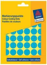 Avery Zweckform 18*18 mm-es Avery Zweckform öntapadó íves etikett címke, kék színű (22 ív/doboz), normál ragasztóval (3375) - etikett-cimke-shop