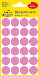 Avery Zweckform Etikett címke 18x18 mm, Avery Zweckform, Rózsaszín színű, (4 ív/doboz) (3599) - etikett-cimke-shop