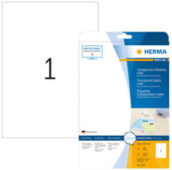 Herma 210*297 mm-es Herma A4 íves etikett címke, priehladná (číra), (25 ív/doboz) (HERMA 4375) - etikett-cimke-shop
