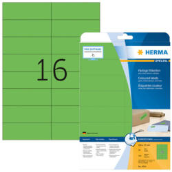 Herma 105*37 mm-es Herma A4 íves etikett címke, zöld színű (20 ív/doboz) (HERMA 4554) - etikett-cimke-shop