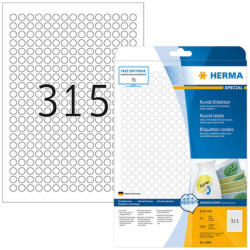 Herma 10 mm-es Herma A4 íves etikett címke, fehér színű (25 ív/doboz) (HERMA 4385) - etikett-cimke-shop
