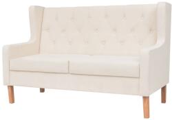  Canapea cu 2 locuri, material textil, alb crem (245450) Canapea