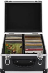 vidaXL Casetă pentru 40 CD-uri, negru, aluminiu ABS (91859)