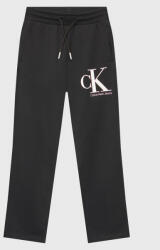 Calvin Klein Jeans Melegítő alsó Monogram IG0IG01985 Fekete Regular Fit (Monogram IG0IG01985)