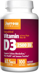 Jarrow Formulas D3-vitamin 2500 NE lágykapszula 100 db