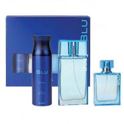 Ajmal Blue Gift Set, Barbati, Set cadou: Eau de parfum 90 ml + Eau de cologne 90 ml + Deodorant 200 ml