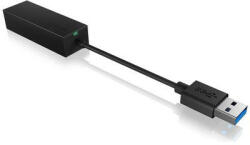RaidSonic ADAPTOR RETEA Icy Box USB 3.2 (Gen 1) la Gigabit RJ-45, plastic, negru, "IB-AC501A (IB-AC501a)