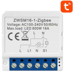 Avatto Inteligentny przełącznik dopuszkowy ZigBee Avatto ZWSM16-W1 TUYA