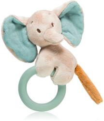 NATTOU Teether Elephant Axel and Luna jucărie pentru dentiție cu zornăitoare 1 buc