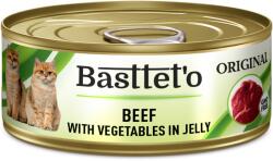 Basttet`o Original Carne de vită cu legume în jeleu pentru pisici 85g (cutie)
