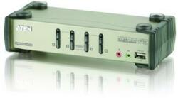 ATEN Switch KVM ATEN CS1734B 4-Port USB 2.0 KVMP Switch OSD, 4x USB Cables, 2-port Hub, Audio (CS1734B-A7-G) - vexio