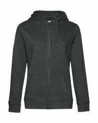 B&C Collection Női kapucnis hosszú ujjú pulóver B and C QUEEN Zipped Hooded /women M, Aszfalt szürke