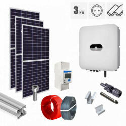 QCells Kit fotovoltaic 3.28 kW on-grid, panouri QCells, invertor monofazat Huawei, tigla ceramica ondulata (KIT-PV-3.28KW-M-QCEL2776099)