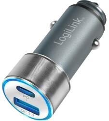 LogiLink USB Car Charger, 2 Port, USB-A & USB-C, QC 3.0 & PD, 36W (PA0252)