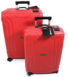 Touareg MATRIX négykerekű piros bőröndszett-2db BD28-piros S, M, szett