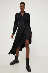ANSWEAR rochie culoarea negru, mini, evazati BMYX-SUD0H8_99X