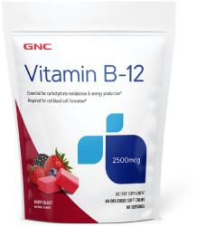 GNC Vitamina B-12 2500 mcg, cu Aroma de Fructe de Padure, 60 caramele, GNC
