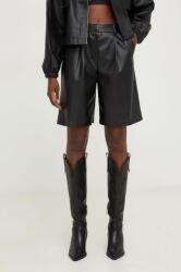 Answear Lab pantaloni scurti femei, culoarea negru, neted, high waist BMYX-SZD02Z_99X